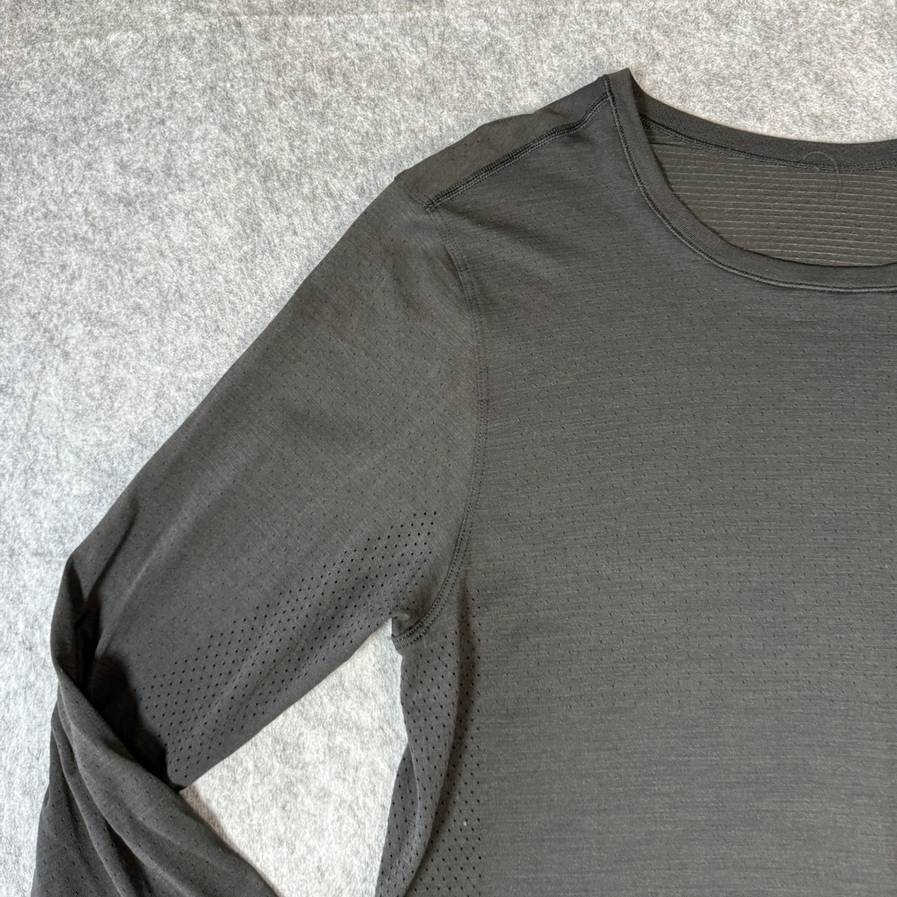 Lululemon Metal Vent Tech Long Sleeve Men Medium Black Running Base Layer Shirt - Picture 3 of 9